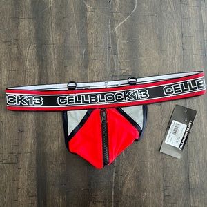 NWT CELLBLOCK 13 Zipper Thong